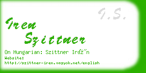 iren szittner business card